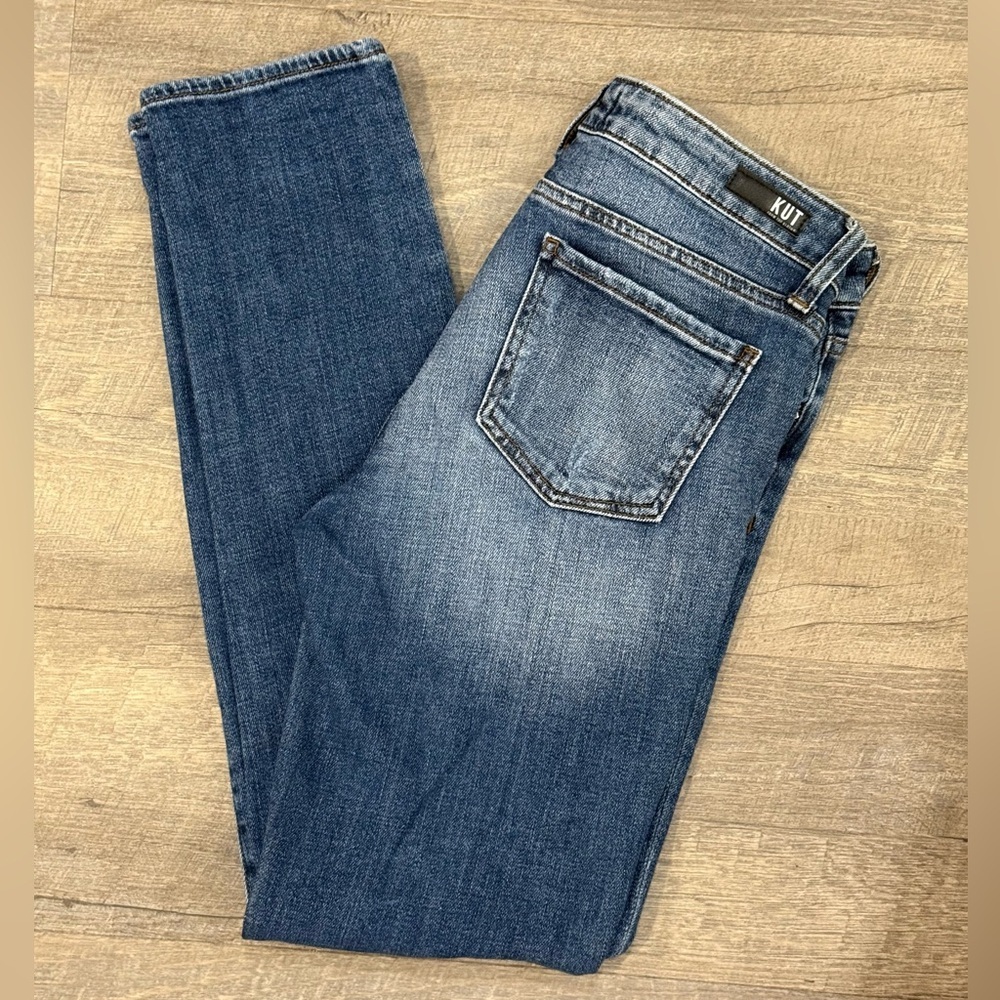 KUT from the Kloth  Womens Blue Catherine Boyfriend Jeans Stretch Size 6 - Picture 3 of 11